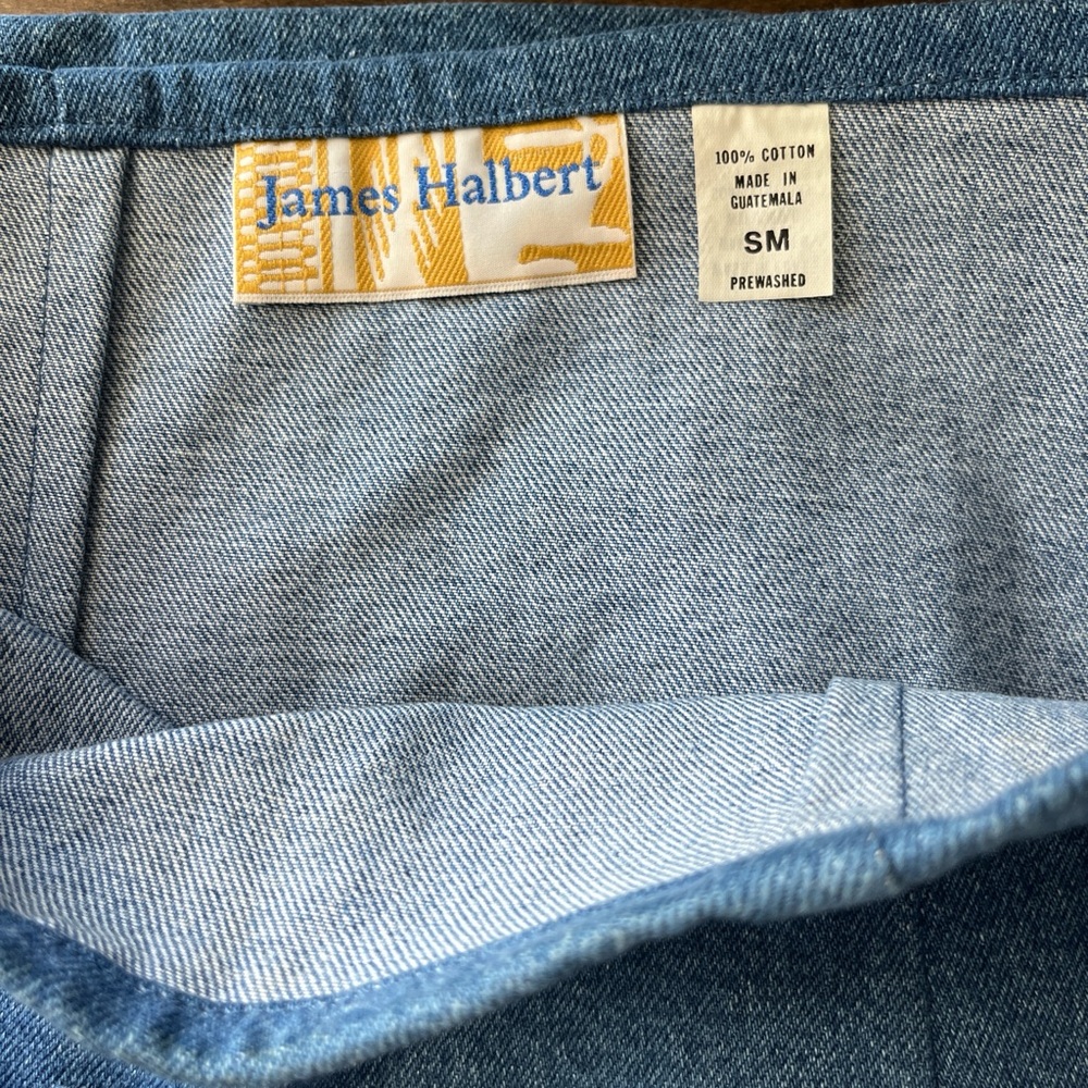 Vintage Western Denim Skirt with Contrast Stitch Detail - Picture 4 of 4